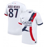 Paris Saint-Germain Joao Neves #87 Vieraspaita 2024-25 Lyhythihainen